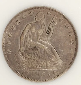 1855 Seated Liberty Half Dollar Old PCI Holder, Nice Coin! #CWV11 - Picture 1 of 3