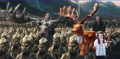 Kampfhirsch Orange -Elben König -Bruchtal-Der Hobbit-Schlacht der fünf  Heere - Bild 1 von 4