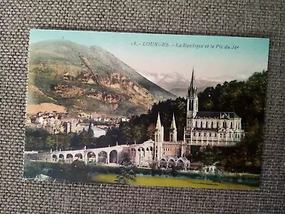 Cpa Lourdes La Basilique Et Le Pic De Jer • 3.22€