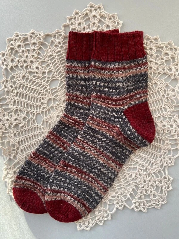 calcetines de lana de punto hechos a mano Foto 1 de 1