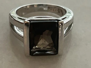 Lia Sophia Mahogany Brown Smokey Faux Quartz Style Ring 8 Retired GORGEOUS! - Picture 1 of 3