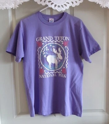 Camiseta de Colección Jerzees Grand Teton Parque Nacional Alce Grande Púrpura Foto 1 de 4