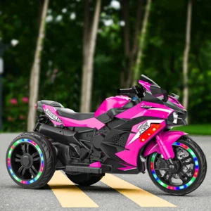 2024 Kids Ride On Dirt Bike 12V Electric Motorcycle 3 Wheels Child Light Pink - Picture 1 of 8