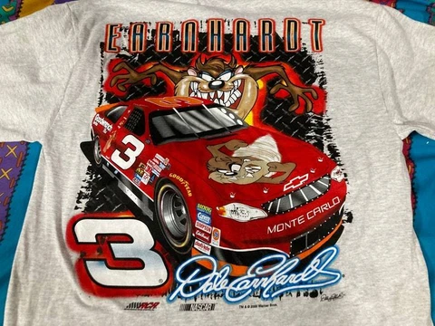 Vintage 2000 Dale Earnhardt Taz Shirt Looney Tunes Nascar Tee T Shirt Gift Cover