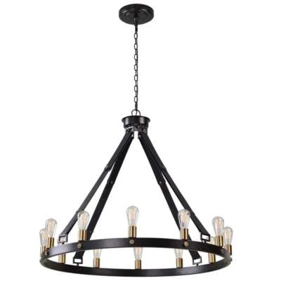 Uttermost Marlow 12 Light Circular Chandelier in Bronze - Image 1 of 4