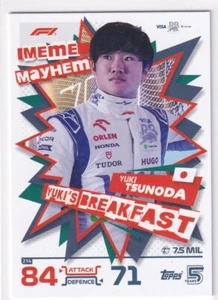 Topps F1 Turbo Attax 2024 Formel 1 No. 214 Yuki Tsunoda Meme Mayhem - Picture 1 of 1