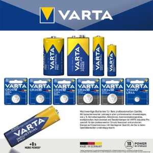 Varta Batterien Knopfzellen CR2032 CR2025 2430 2450 Retail LR44 AA AAA 9V C Baby - Bild 1 von 11