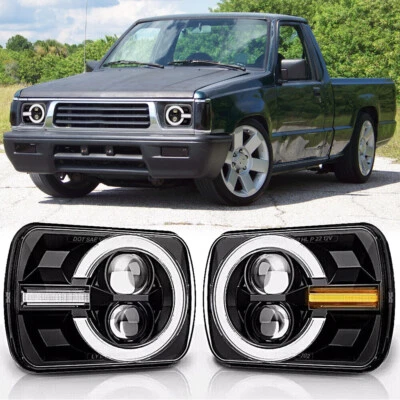 Faros LED 2x6 5x7 haz alto/bajo halo DRL para Mitsubishi Mighty Max Nissan Foto 1 de 4