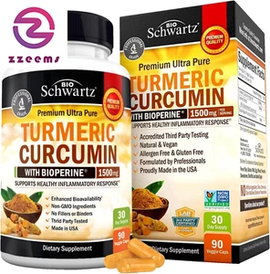 Turmeric Curcumin with Black Pepper Extract 1500Mg - High Absorption Ultra Poten - Picture 1 of 12