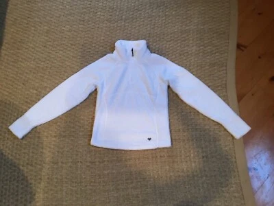 Top de lana Obermeyer Teen Girl blanco peludo talla grande Foto 1 de 3