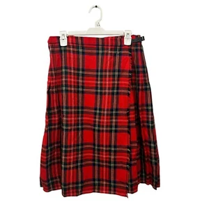 Falda escocesa de lana pura nueva para mujer 6 tartán Escocia Pitlochry prendas de punto a cuadros de colección - Imagen 1 de 4