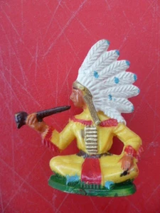 Figurine " sachem indien au calumet " de Marque MICHEL - COMPLET - Imagen 1 de 2