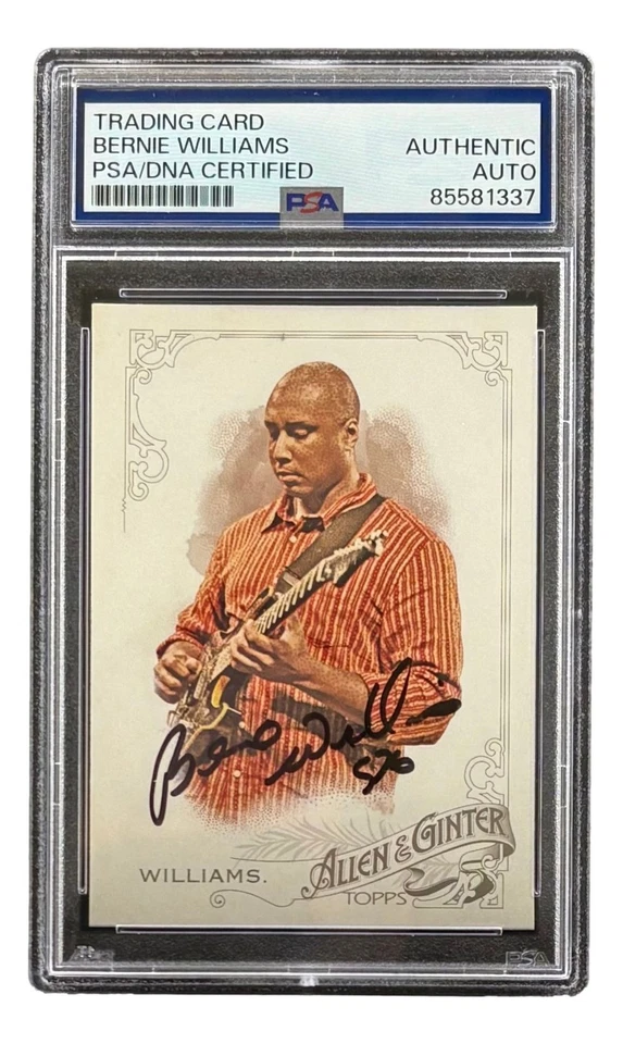 Tarjeta coleccionable firmada por Bernie Williams 2015 Topps Allen & Ginter #177 Yankees PSA Foto 1 de 2
