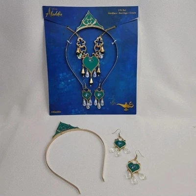 Disney Aladdin Disfraz Juegos con disfraces Halloween Collar Pendientes Corona  Foto 1 de 4