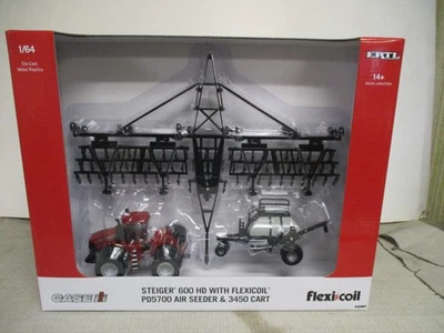 Case IH Steiger 600 HD Flexi-Coil PD5700 Air Seeder & 3450 Cart Toy Set, 1/64 - Image 1 of 4