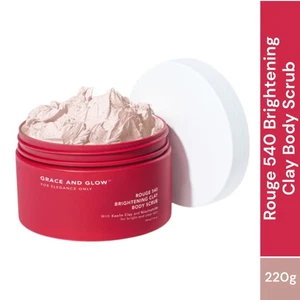 Grace & Glow Rouge 540 Scrub Corpo Argilla Schiarente 220g - Esfoliante Sbiancante - Foto 1 di 6