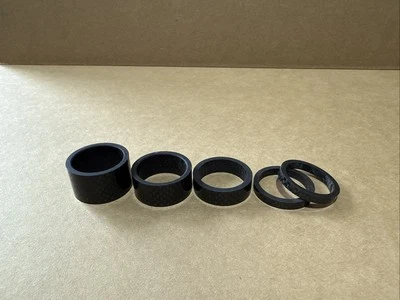 Carbon Fiber Headset 5pcs Spacers 1-1/8 Bike Road Parts - Image 1 of 2