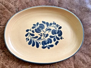 Great Vintage Pfaltzgraff FOLK ART Pattern 14" Oval Serving Platter USA - Picture 1 of 6