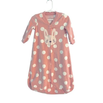 NWOT Fleece Baby Girls 6-9M Sleep Sack – Bunny Polka Dot - Image 1 of 4