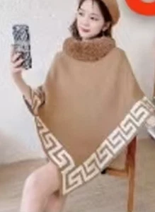 Women Winter Poncho One Size - Picture 1 of 4