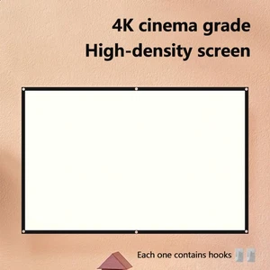 84 100 120 Inch 16:9 3:4 Projector Screen Curtain HD Display Screen Home Cin _cu - Photo 1/23