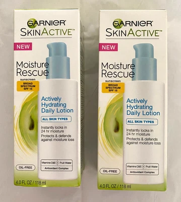 2 Garnier Skin Active Moisture Rescue Actively Hydrating Daily Lotion 11/17 NEW - Image 1 of 4
