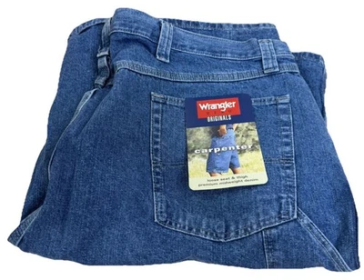 VTG Wrangler Sz 46 Hero Carpenter Denim Shorts Baggy Blue 100% Cotton NWT - Image 1 of 4