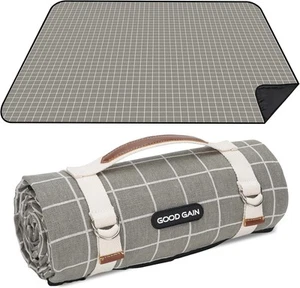 Picnic Outdoor Blankets Waterproof Extra Large - Beach Mat 78*57inch, Grey - Picture 1 of 7