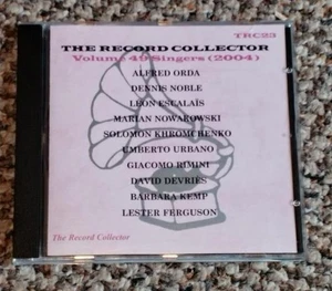 THE RECORD COLLECTOR Volume 49 Singers (2004) CD VINTAGE OPERA TRC23 - Imagen 1 de 3