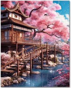 Pintura por números para adultos cereza adulto & paisaje - Imagen 1 de 7