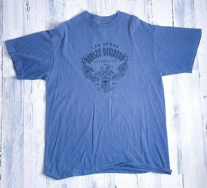 Vintage Harley Davidson Shirt Mens XL 2003 Biker Gray Short Sleeve Las Vegas - Picture 1 of 5