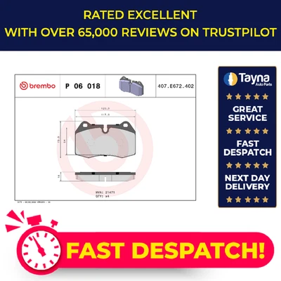 Conjunto de pastilhas de freio compatível com MASERATI SPYDER 4.2 dianteiro 2001 em M138 Brembo 380201039 novo - Imagem 1 de 4