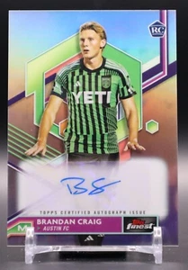 Brandan Craig 2023 Topps Finest MLS Auto RC A-CR Austin FC - Picture 1 of 2