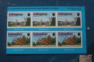 Gibraltar año 1978 Hoja recuerdo 25 Aniversario reinado Isabel II MNH - Imagen 1 de 2