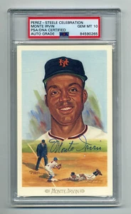 MONTE IRVIN GEM MINT 10 PSA/DNA SIGNED PEREZ STEELE CELEBRATION CARD- TOUGH! - Picture 1 of 1