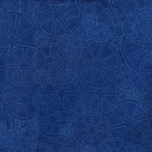 CHEERS! CITRUS SLICE Batik in Blue Marine ~ by Island Batik ~ Lemon Lime Fruit - Picture 1 of 1