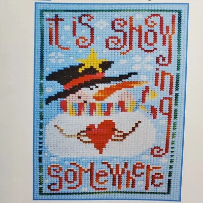 Barbara Ana Designs It Is Snowing Somewhere Snowman Cross Stitch Pattern 2007 - Image 1 of 4