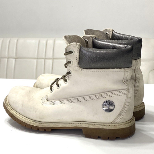 Stivali da lavoro impermeabili premium Timberland 6 pollici da donna taglia 10 crema avorio ossa