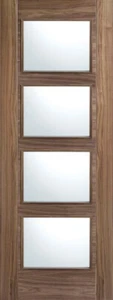 LPD Internal Walnut Vancouver 4L Clear Glass Doors - Picture 1 of 3