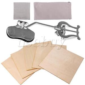 5 Pieces 7.87inch Square Cork Sheets with Trumpet Marching Music Clip Silver
