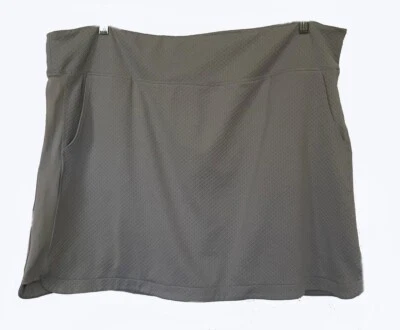 Womens Danskin Skort, Gray, Knit, Polyester/Spandex, 4 Pockets, XL, Mesh Short - Изображение 1 из 4