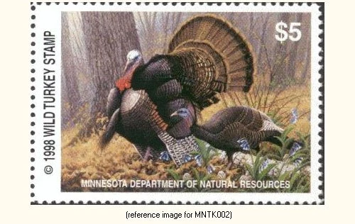 D2K Minnesota Wild Turkey Stamp 1998 $5.00 - Image 1 of 1