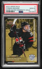 2023 Upper Deck All-Sports Game Dated Moments Gold Connor Bedard PSA 10 GEM MT