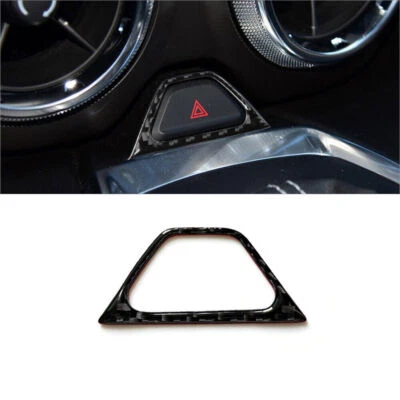 For Chevrolet Camaro 2017-2019 Carbon Fiber Car Warning Light Button Cover Trim - Image 1 of 4