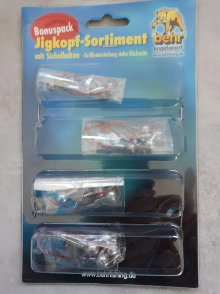 BEHR Sortiment 2 Jigköpfe Set Jighaken Gummifisch Haken Jigs Jig Jigkopf NEU  - Bild 1 von 1