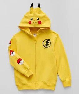 Boys Lightweight Pokemon Fleece Full Zipper Hoodie, yellow size XL (18/20) - NWT - Picture 1 of 2