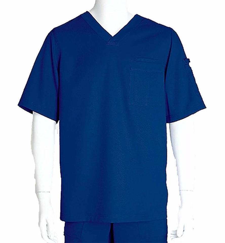 Nuevo con etiquetas Blusa Médica Grey's Anatomy Para Hombre Grande 3 Bolsillos Cuello en V, Nueva Royal, 4XL Foto 1 de 1