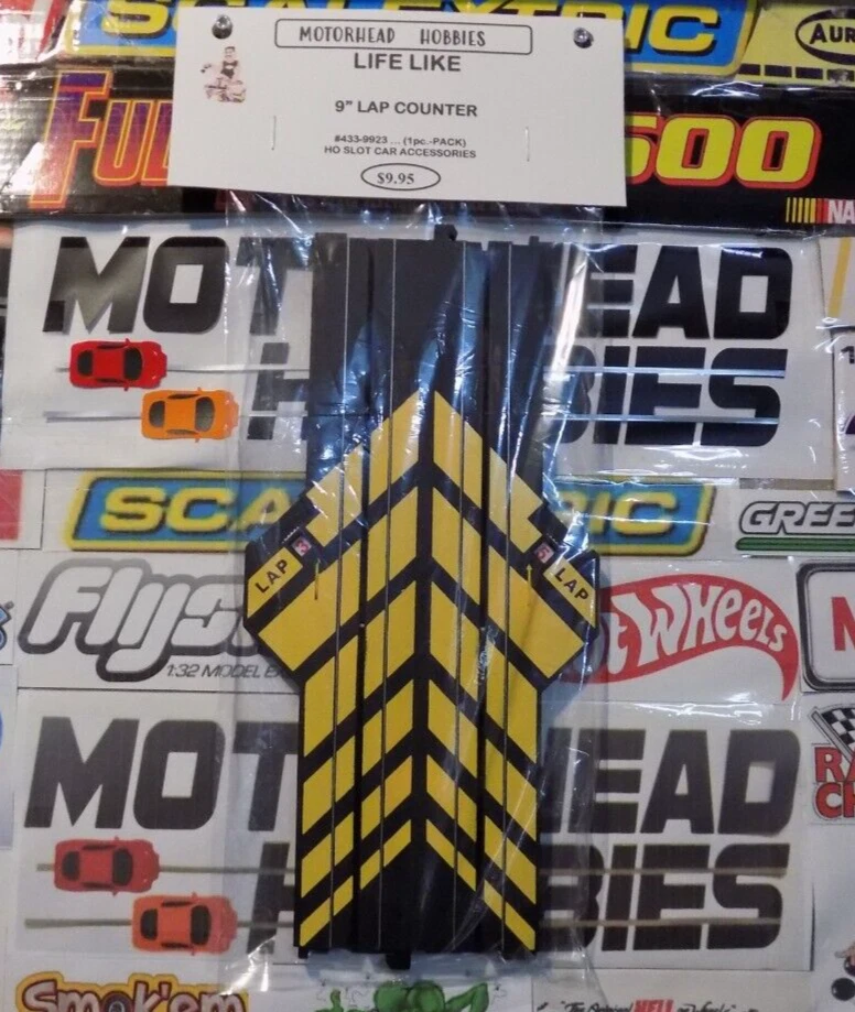 LIFE-LIKE, 9" CONTADOR DE VUELTAS MECÁNICO, HO SLOT CAR TRACK, #433-9923, (1 PAQUETE) Foto 1 de 1