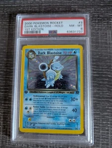 Dark Blastoise Holo 3/82 1st Edition Team Rocket PSA 8 Gem NM-MT Pokemon - Picture 1 of 1