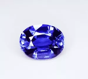 Zafiro azul natural 3,42 quilates piedras preciosas sueltas sin tratar certif... - Imagen 1 de 9